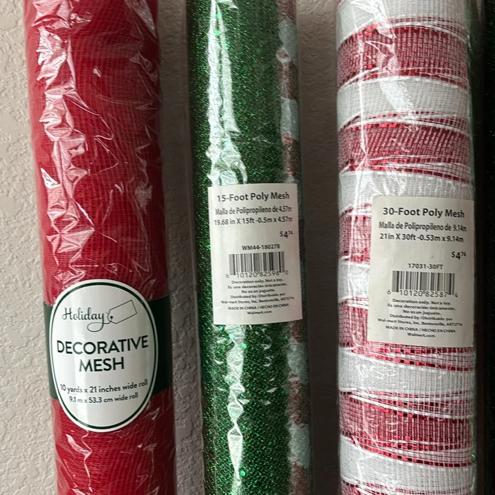 Christmas/Holiday wreath making supplies/mesh
